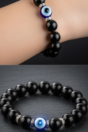 Evil Eye Bracelet Black Beads – Original Nazar Drishti Protection